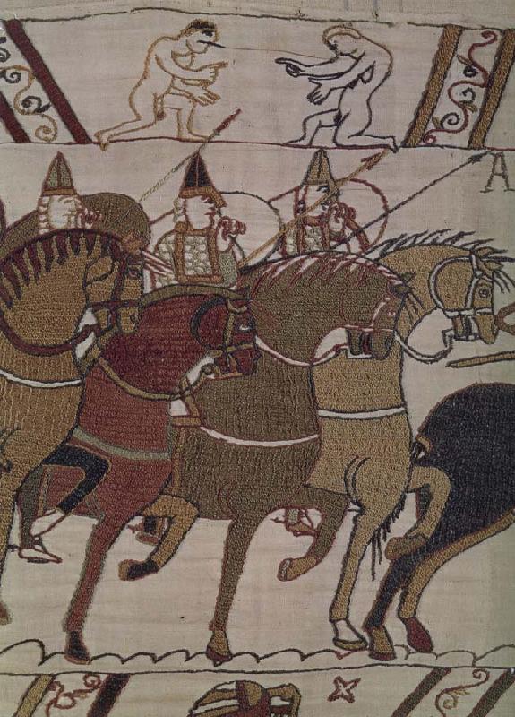 unknow artist Frankeich knight in the attack on Harold, out of the carpet of Bayeux China oil painting art